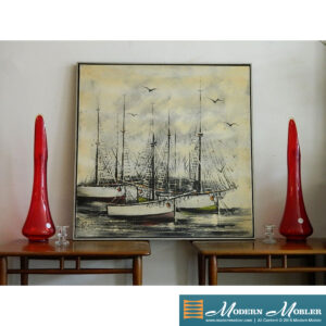 Large Vintage Sailboats Painting