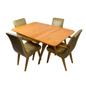 Set of 6 Heywood Wakefield Dining Chairs / Table Set