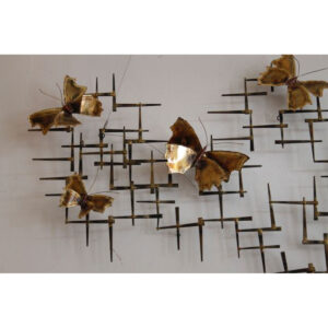 Metal Butterfly Gridded Wall Sculpture