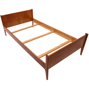 Dyrlund Danish Modern Teak Twin Size Bed Frame