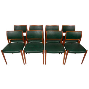 Set of 8 Danish Teak Niels Møller (#80) Dining Chairs