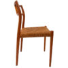 Danish Modern Teak Niels Møller (#79) Dining Chairs w/ Rope Seats