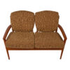 Grete Jalk Danish Modern Teak Settee & Lounge Chair Set