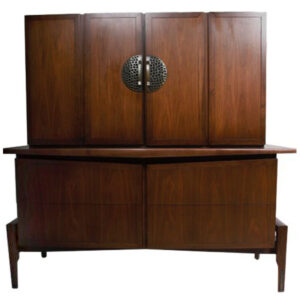 Asian-Inspired Helen Hobey Baker Tall Walnut Dresser/Chest