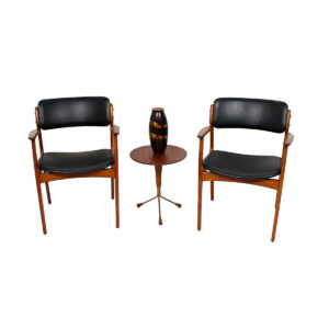 Pair of Designer Danish Modern Arm Chairs by Erik Buch