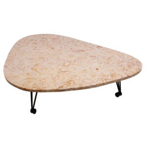 Marble Top Rolling Coffee Table c. 1950s