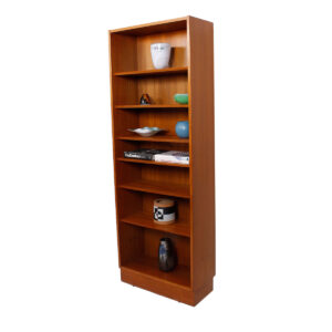 Slim & Tall Danish Teak Adjustable Bookcase by Hundevad