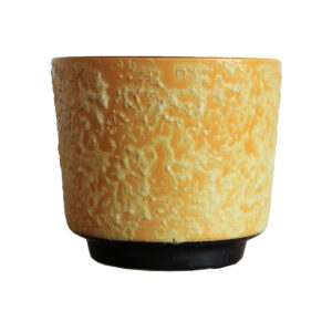 Large Yellow Lava-Textured California Pottery Planter