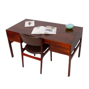 Arne Wahl Iversen Danish Rosewood Executive Desk