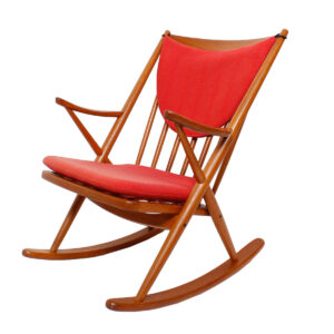 Bramin Danish Teak Designer Rocking Chair w/ Cushions