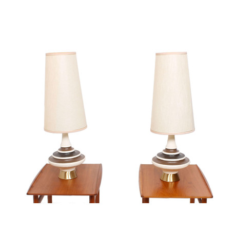 Cool Pair of “Genie” Lamps with “Cone” Shades