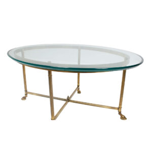 Small LaBarge Brass & Glass Coffee Table