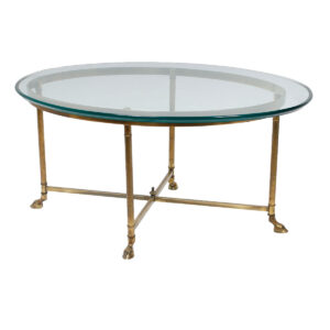 Small LaBarge Brass & Glass Coffee Table
