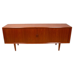 Danish Modern Teak Tambour Door Sideboard / Room Divider
