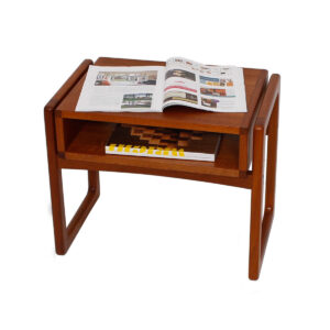 Danish Modern Teak Open Front Side Table – Night Stand