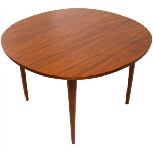 ‘Rounded-Square’ Walnut Expanding Dining Table by Drexel