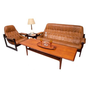 Percival Lafer Brazilian Leather Sofa