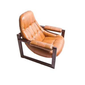 Percival Lafer Brazilian Leather Lounge Chair