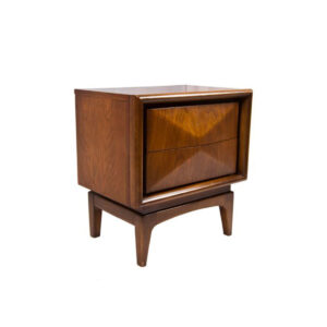 Pair Architectural 2-Drawer Diamond Night Stands