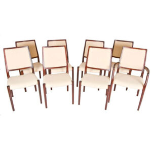 Set of 8 Niels Møller Danish Rosewood Dining Chairs