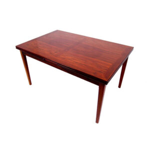 Compact Danish Modern Rosewood Expanding Dining Table