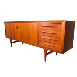 Rare Ib Kofod Larsen Tall Teak Sideboard
