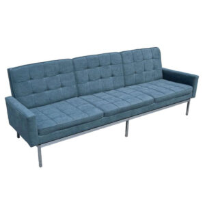 Luxurious Knoll Long and Low Blue Sofa