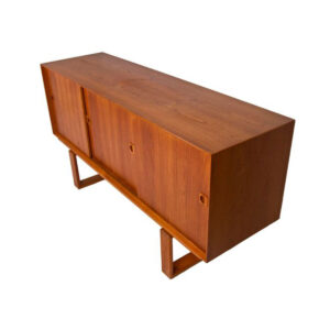 Danish Modern Teak Sliding 3-Door Sideboard