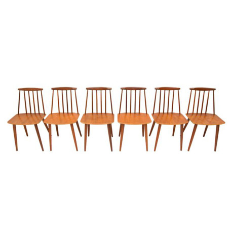 2841-6FDBDanishModernTeakChairs