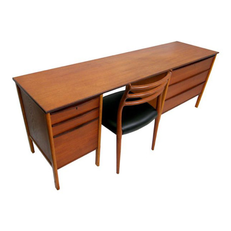 2856-LongThinDanishTeakModularDesk