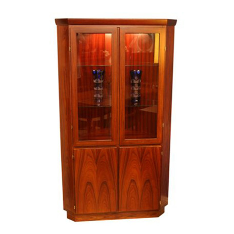 2876-DanishRosewoodLightedCORNERDisplayCabinet