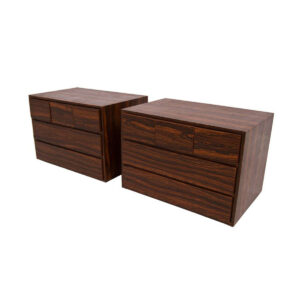 Pair of Rosewood Cassette Holders