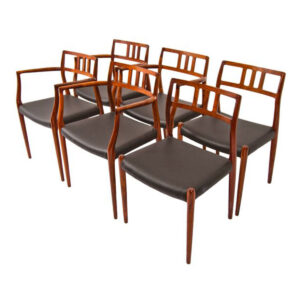 Set of 6 Danish ROSEWOOD Niels Moller Dining Chairs