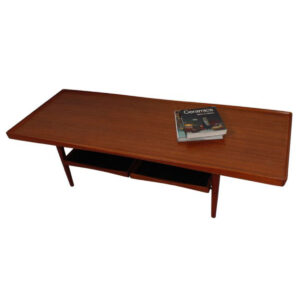 RARE Selig Teak Coffee Table with Removable Trays