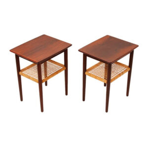 Pair of Danish Modern Rosewood Mini Accent Tables