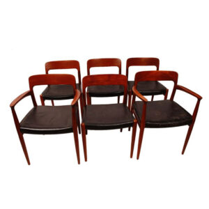Set of 6 Niels O. Møller #56 & #75 Teak Dining Chairs