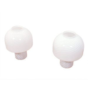 Pair of Murano Glass Mushroom Lamps by Vistosi