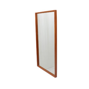 Danish Modern Teak Beveled Edge Mirror