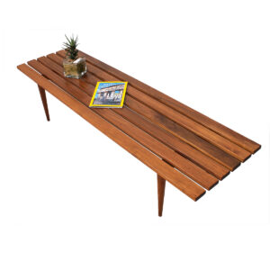MCM Walnut Slat Coffee Table / Bench