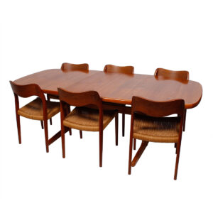 Danish Modern Teak Expanding Dining Table
