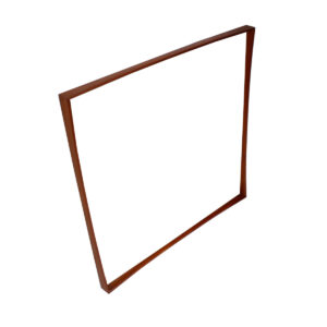 Danish Modern Teak Decorator Mirror w/ Concave Shaped Frame