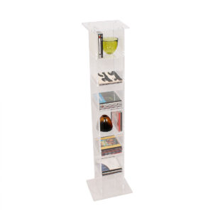 Clear Lucite Floor Standing Compact Display Tower