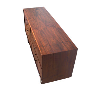 Walnut 8-Drawer Mid Century Dresser / Credenza