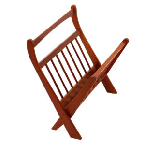 Danish Modern Teak Folding Slatted Magazine Rack