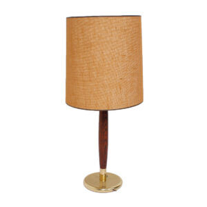 Danish Modern Teak and Brass Desk Lamp