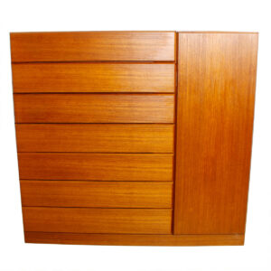 Danish Modern Teak Storage ‘Gents’ Chest’ / Dresser