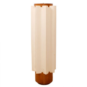Tall Teak MOD Accent Lamp w/ Geometric Shade