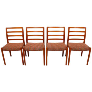 Set of 4 Danish Teak Niels Moller (#85) Dining Chairs