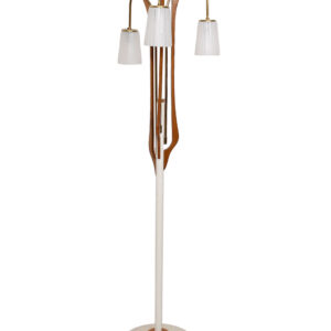 Exciting German Glass Sculpted Floor Lamp
