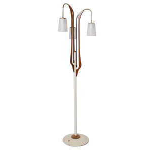 Exciting German Glass Sculpted Floor Lamp